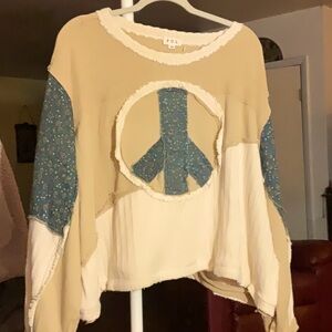 NWOT…P O L BOHO SHIRT.  SIZE MEDIUM